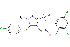 5-[(4-chlorophenyl)sulfanyl]-1-methyl-3-(trifluoromethyl)-1H-pyrazole-4-carbaldehyde O-(2,4-dichlorobenzyl)oxime