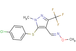 5-[(4-chlorophenyl)sulfanyl]-1-methyl-3-(trifluoromethyl)-1H-pyrazole-4-carbaldehyde O-methyloxime