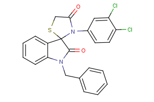spiro 3-[1-benzyl oxindyl]-2′-[3′-(3,4-dichlorophenyl)thiazolidin-4-one]