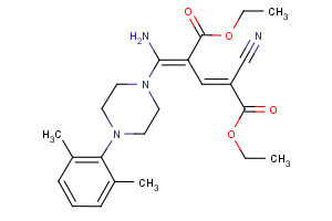 diethyl 4-{amino[4-(2,6-dimethylphenyl)piperazino]methylene}-2-cyano-2-pentenedioate