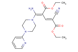 diethyl 4-{amino[4-(2-pyridinyl)piperazino]methylene}-2-cyano-2-pentenedioate