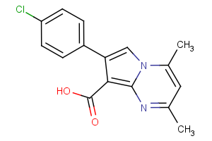 7-(4-chlorophenyl)-2,4-dimethylpyrrolo[1,2-a]pyrimidine-8-carboxylic acid