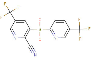 5-(trifluoromethyl)-3-{[5-(trifluoromethyl)-2-pyridinyl]sulfonyl}-2-pyridinecarbonitrile