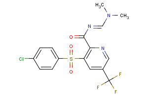 3-[(4-chlorophenyl)sulfonyl]-N-[(dimethylamino)methylene]-5-(trifluoromethyl)-2-pyridinecarboxamide