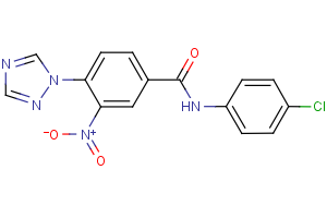 N-(4-chlorophenyl)-3-nitro-4-(1H-1,2,4-triazol-1-yl)benzenecarboxamide