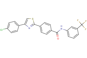 4-[4-(4-chlorophenyl)-1,3-thiazol-2-yl]-N-[3-(trifluoromethyl)phenyl]benzenecarboxamide