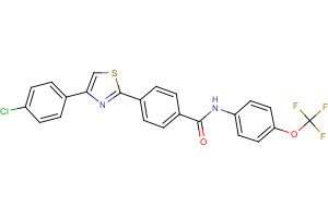 4-[4-(4-chlorophenyl)-1,3-thiazol-2-yl]-N-[4-(trifluoromethoxy)phenyl]benzenecarboxamide