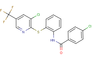 4-chloro-N-(2-{[3-chloro-5-(trifluoromethyl)-2-pyridinyl]sulfanyl}phenyl)benzenecarboxamide