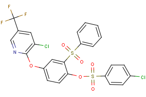 4-{[3-chloro-5-(trifluoromethyl)-2-pyridinyl]oxy}-2-(phenylsulfonyl)phenyl 4-chlorobenzenesulfonate