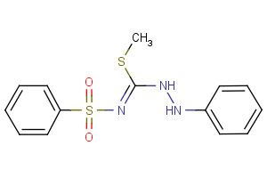N-[(methylsulfanyl)(2-phenylhydrazino)methylene]benzenesulfonamide