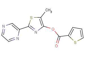 5-methyl-2-(2-pyrazinyl)-1,3-thiazol-4-yl 2-thiophenecarboxylate