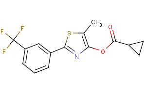 5-methyl-2-[3-(trifluoromethyl)phenyl]-1,3-thiazol-4-yl cyclopropanecarboxylate