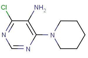 4-chloro-6-piperidino-5-pyrimidinamine