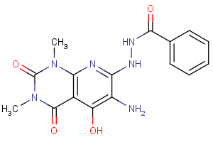 N’-(6-amino-5-hydroxy-1,3-dimethyl-2,4-dioxo-1,2,3,4-tetrahydropyrido[2,3-d]pyrimidin-7-yl)benzenecarbohydrazide