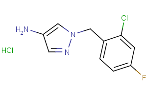 1-[(2-chloro-4-fluorophenyl)methyl]-1H-pyrazol-4-amine hydrochloride