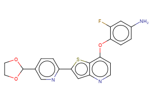 4-((2-(5-(1,3-dioxolan-2-yl)pyridin-2-yl)thieno[3,2-b]pyridin-7-yl)oxy)-3-fluoroaniline