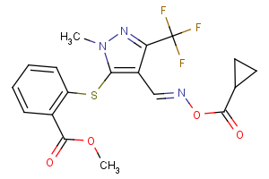 methyl 2-{[4-({[(cyclopropylcarbonyl)oxy]imino}methyl)-1-methyl-3-(trifluoromethyl)-1H-pyrazol-5-yl]sulfanyl}benzenecarboxylate