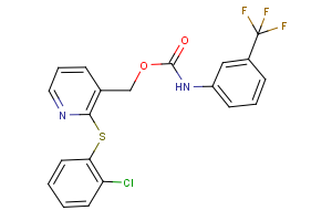 {2-[(2-chlorophenyl)sulfanyl]-3-pyridinyl}methyl N-[3-(trifluoromethyl)phenyl]carbamate