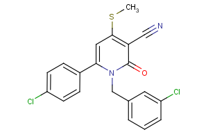 1-(3-chlorobenzyl)-6-(4-chlorophenyl)-4-(methylsulfanyl)-2-oxo-1,2-dihydro-3-pyridinecarbonitrile