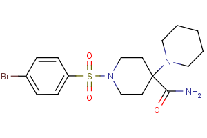 1-[(4-bromophenyl)sulphonyl]4-(1-piperidino)piperidine-4-carboxamide