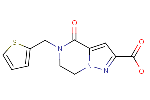 4-oxo-5-(thiophen-2-ylmethyl)-4,5,6,7-tetrahydropyrazolo[1,5-a]pyrazine-2-carboxylic acid