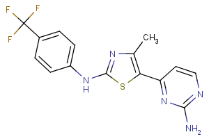 4-(4-methyl-2-{[4-(trifluoromethyl)phenyl]amino}-1,3-thiazol-5-yl)pyrimidin-2-amine