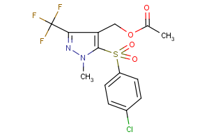 [5-[(4-chlorophenyl)sulfonyl]-1-methyl-3-(trifluoromethyl)-1H-pyrazol-4-yl]methyl acetate
