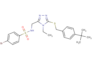 4-bromo-N-[(5-{[4-(tert-butyl)benzyl]sulfanyl}-4-ethyl-4H-1,2,4-triazol-3-yl)methyl]benzenesulfonamide