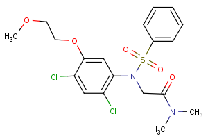2-[2,4-dichloro-5-(2-methoxyethoxy)(phenylsulfonyl)anilino]-N,N-dimethylacetamide