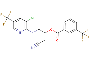 2-{[3-chloro-5-(trifluoromethyl)-2-pyridinyl]amino}-1-(cyanomethyl)ethyl 3-(trifluoromethyl)benzenecarboxylate