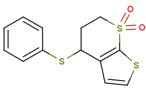 4-(phenylsulfanyl)-3,4-dihydro-1lambda~6~-thieno[2,3-b]thiopyran-1,1(2H)-dione