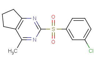 3-chlorophenyl 4-methyl-6,7-dihydro-5H-cyclopenta[d]pyrimidin-2-yl sulfone