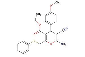 ethyl 6-amino-5-cyano-4-(4-methoxyphenyl)-2-[(phenylsulfanyl)methyl]-4H-pyran-3-carboxylate