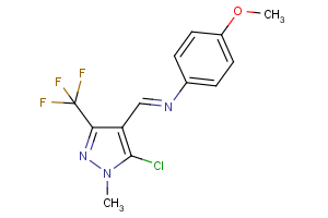N-{(E)-[5-chloro-1-methyl-3-(trifluoromethyl)-1H-pyrazol-4-yl]methylidene}-4-methoxyaniline