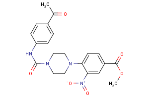 methyl 4-{4-[(4-acetylanilino)carbonyl]piperazino}-3-nitrobenzenecarboxylate
