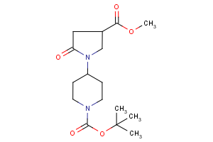 tert-butyl 4-[4-(methoxycarbonyl)-2-oxo-1-pyrrolidinyl]tetrahydro-1(2H)-pyridinecarboxylate