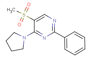 methyl 2-phenyl-4-(1-pyrrolidinyl)-5-pyrimidinyl sulfone