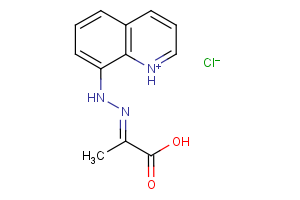 8-{2-[(E)-1-carboxyethylidene]hydrazino}quinolinium chloride