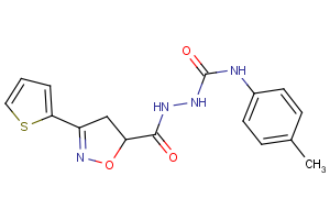 N-(4-methylphenyl)-2-{[3-(2-thienyl)-4,5-dihydro-5-isoxazolyl]carbonyl}-1-hydrazinecarboxamide