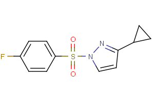 3-cyclopropyl-1-[(4-fluorophenyl)sulfonyl]-1H-pyrazole