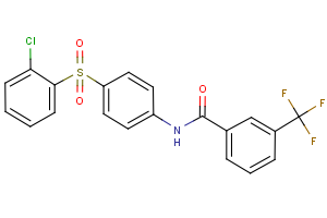 N-{4-[(2-chlorophenyl)sulfonyl]phenyl}-3-(trifluoromethyl)benzenecarboxamide