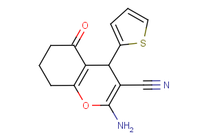 2-amino-5-oxo-4-(2-thienyl)-5,6,7,8-tetrahydro-4H-chromene-3-carbonitrile