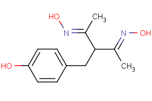 3-(4-hydroxybenzyl)-2,4-pentanedione dioxime