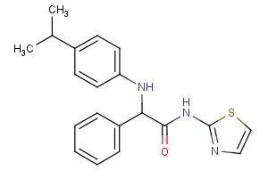 2-(4-isopropylanilino)-2-phenyl-N-(1,3-thiazol-2-yl)acetamide
