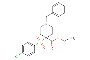 ethyl 1-benzyl-4-[(4-chlorophenyl)sulfonyl]-4-piperidinecarboxylate