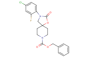 benzyl 3-(4-chloro-2-fluorophenyl)-2-oxo-1-oxa-3,8-diazaspiro[4.5]decane-8-carboxylate