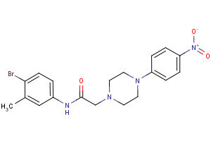 N-(4-bromo-3-methylphenyl)-2-[4-(4-nitrophenyl)piperazino]acetamide