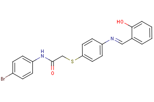 N-(4-bromophenyl)-2-[(4-{[(E)-(2-hydroxyphenyl)methylidene]amino}phenyl)sulfanyl]acetamide