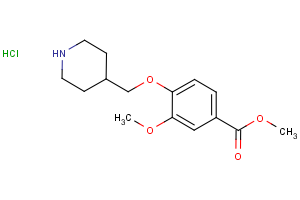 methyl 3-methoxy-4-(piperidin-4-ylmethoxy)benzoate hydrochloride