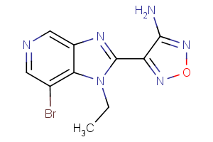 4-{7-bromo-1-ethyl-1H-imidazo[4,5-c]pyridin-2-yl}-1,2,5-oxadiazol-3-amine